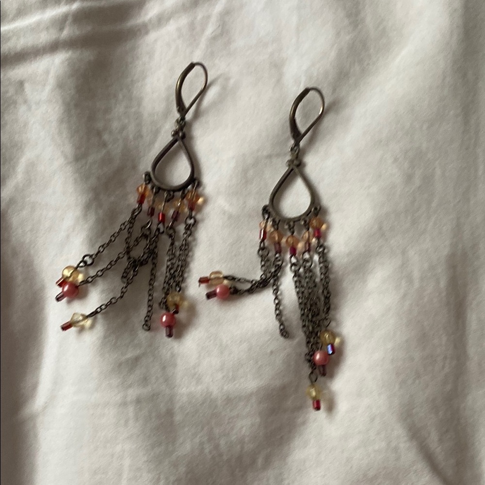 Elegant Multi-Color Dangle Earrings